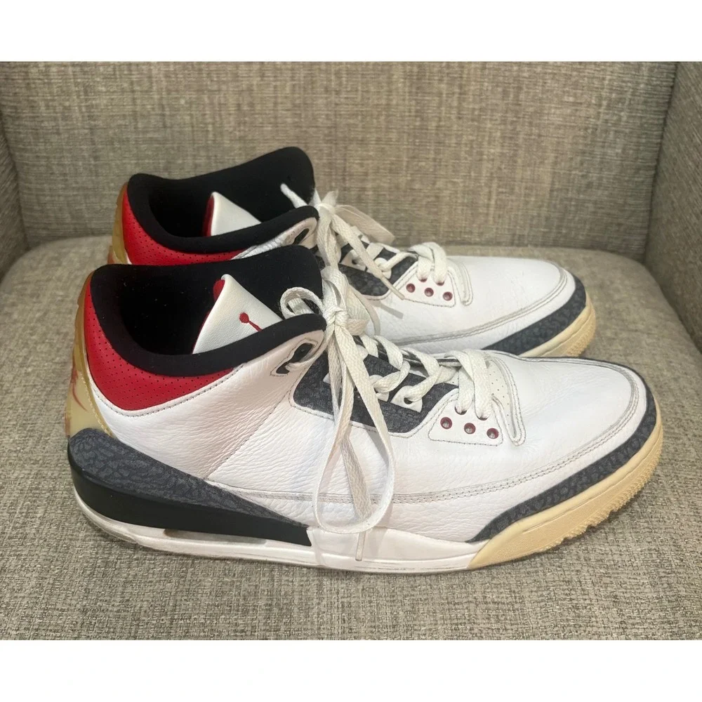 Nike Air Jordan 3 Retro SE Denim Fire Red White CZ6431-100 Mens 12